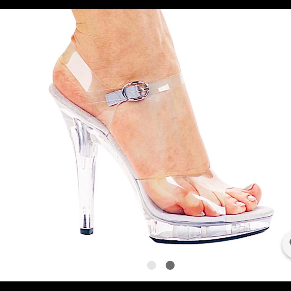 Clear Platform sandals/ Dancer shoes !